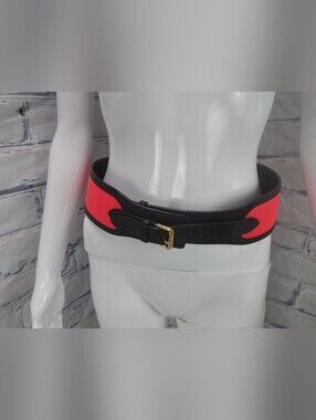 Emilio Pucci Women's Vintage Y2K 90s Genuine Leather Belt Italy Medium 28-31"
